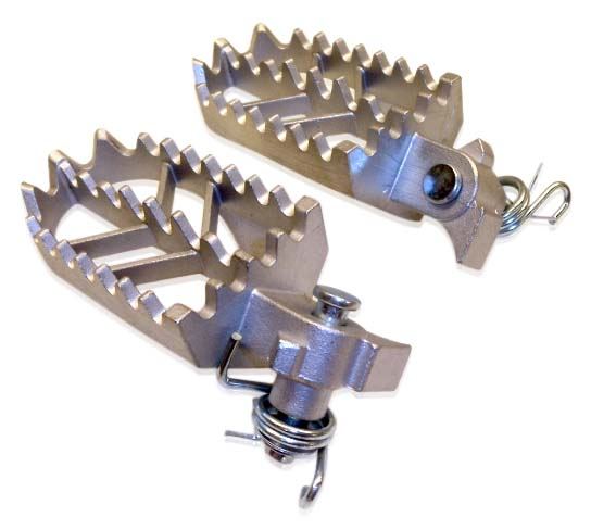 Wide Stainless Footpegs T-1