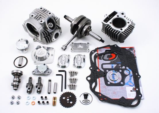 TBParts - Vintage Race Head V2 108cc Big Bore Kit and Stroker Crank  Z50 69-81  CT70 3 speed 69-