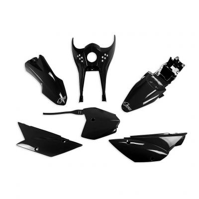 UFO - Complete Plastics Kit for KLX110 2010-Present in Black