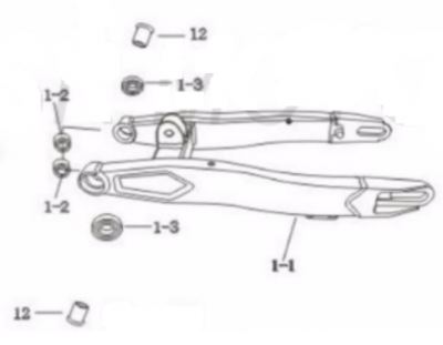SSR - SR125 TR Swingarm