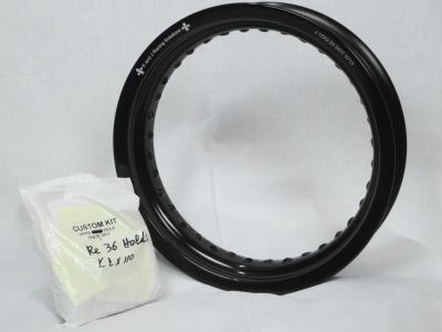 K and J - Super Wide Street Racing Rim and Spoke Set for KLX110 KLX110L DRZ110 Rear 12 x 2.50
