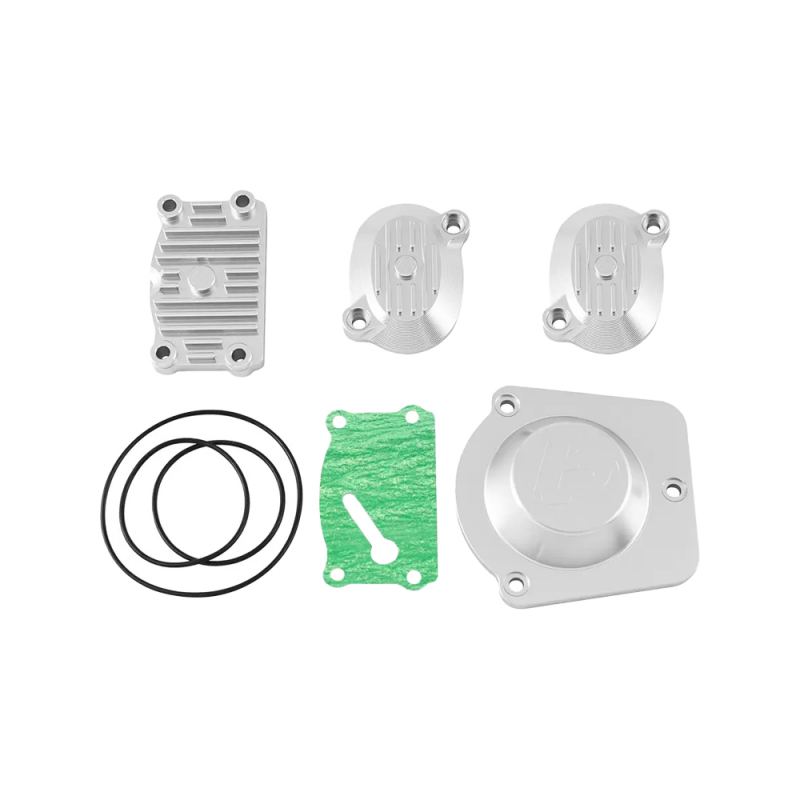 TBParts - Billet Aluminum Silver Cover Set For Honda Style V2 Head