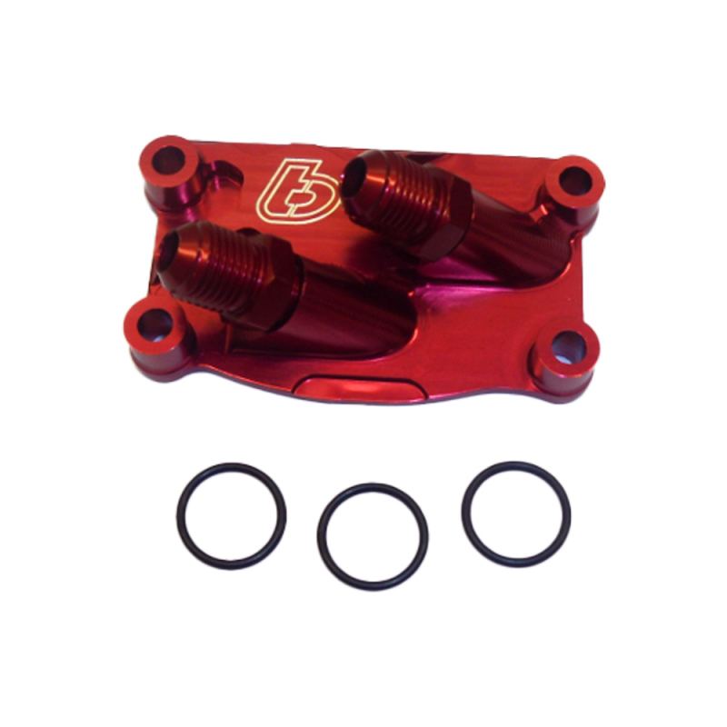 V2 Red Billet Oil Cooler Tap Cover