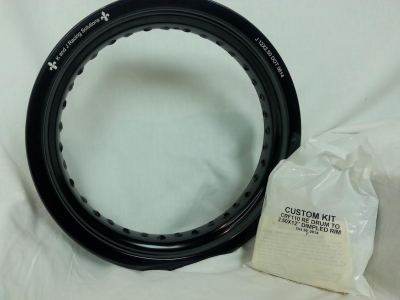 K and J - Super Wide Street Racing Rim and Spoke Set for Honda CRF110 and Other Minis Rear 12 x 2.50