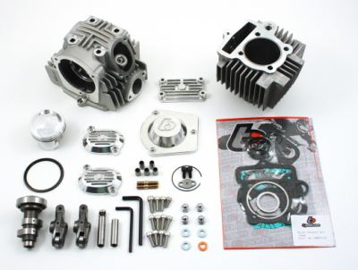.TBParts - Roller Rocker Race Head V2 114cc Big Bore Kit For Honda TRX 90
