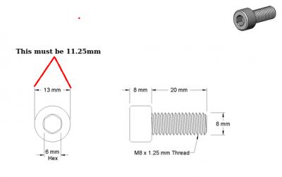 TRC ONE SWING ARM BLOCK BOLT SET