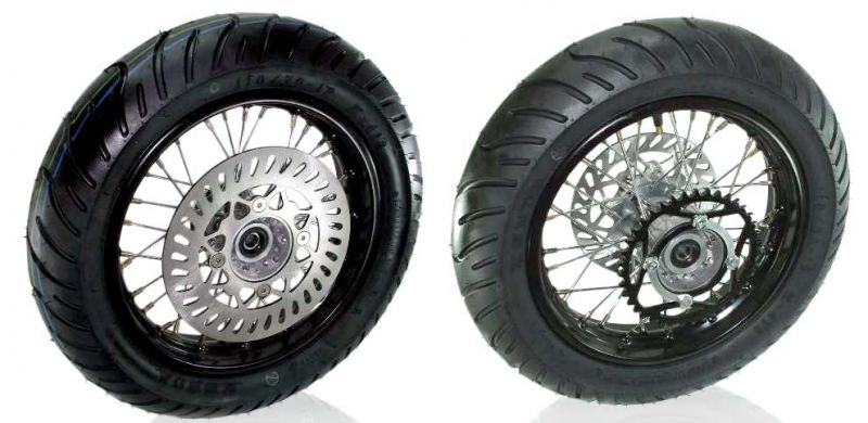 Piranha - 12" Super Moto Wheel Set