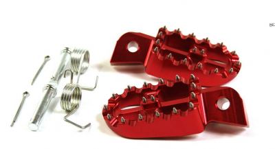 Pitbike & CRF50 Billet Red Foot Pegs