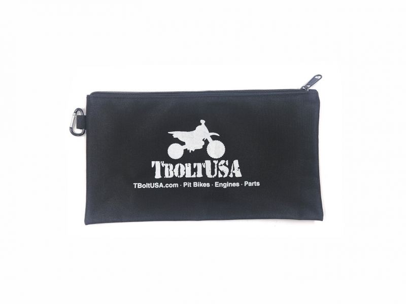 TBoltUSA Logo Canvas Zipper Bag in Black