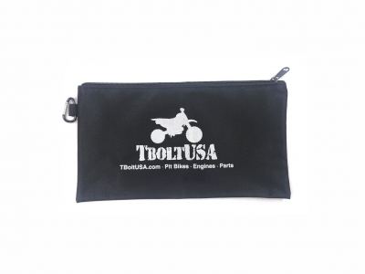 TBoltUSA Logo Canvas Zipper Bag in Black