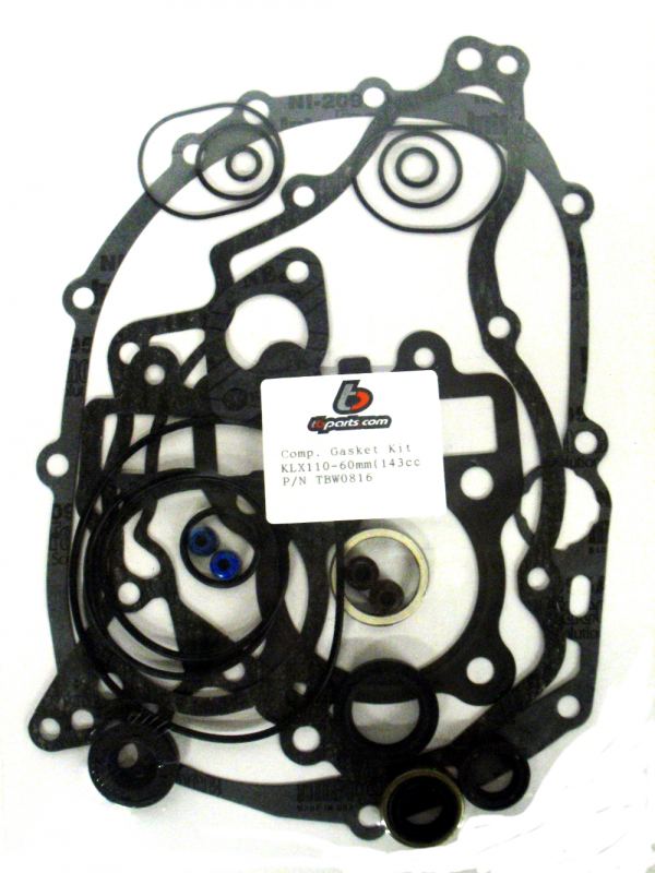 TBParts - KLX110 Complete Gasket, O-Ring and Oil Seal Kit, 143cc (60mm)