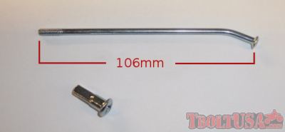 Spoke and Spoke Nipple 106mm Overall