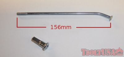 Spoke and Spoke Nipple 156mm Overall