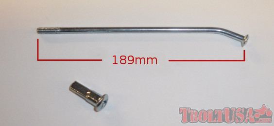 Spoke and Spoke Nipple 189mm Overall