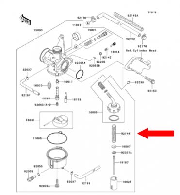 Kawasaki - Carb Throttle Spring for KLX110