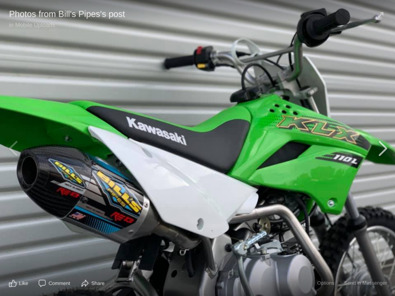 BILLS PIPES RE13 Full Exhaust System for KLX110 and KLX110L