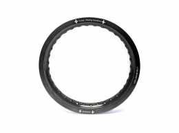K and J racing - Black Aluminum Rim 12" x 1.6" for KLX110 and CRF110 Rear1