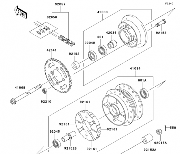 bike brake parts diagram