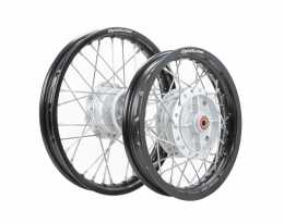 TBParts - Complete Wheel Assembly Set with Aluminum Rims and HD Spokes for KLX110 KLX110L DRZ1101