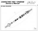Daytona Anima 150 and 190 4V O.E.M. #1  Kickstarter Shaft Assembly