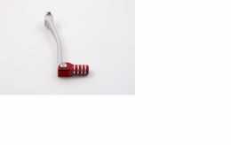 TBParts - Stock Length Aluminum Gear Shifter with red folding billet tip for Honda 50cc and 70cc Models1