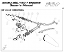 Daytona Anima 150 and 190 4V O.E.M. Valve Mechanism #1 Exhaust Rocker Arm