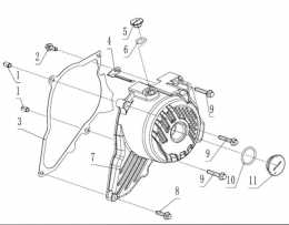 ZS 190 Ignition - Stator Cover Gasket
