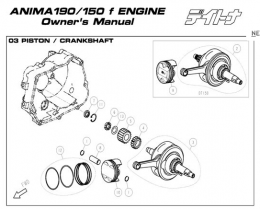 Daytona Anima 150 and 190 4V O.E.M. CRANK #31